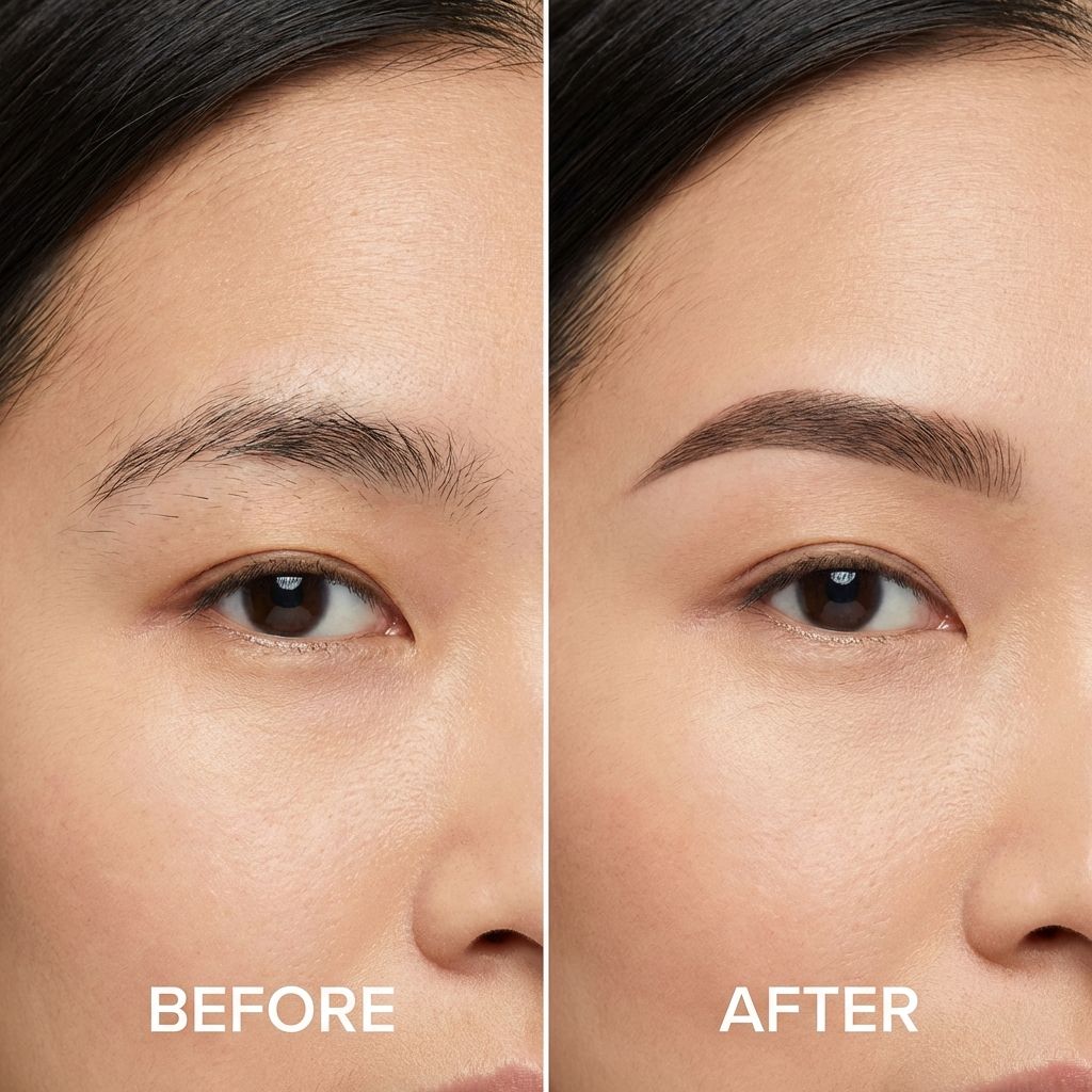 眉毛施術の仕上がり BEFORE/AFTER